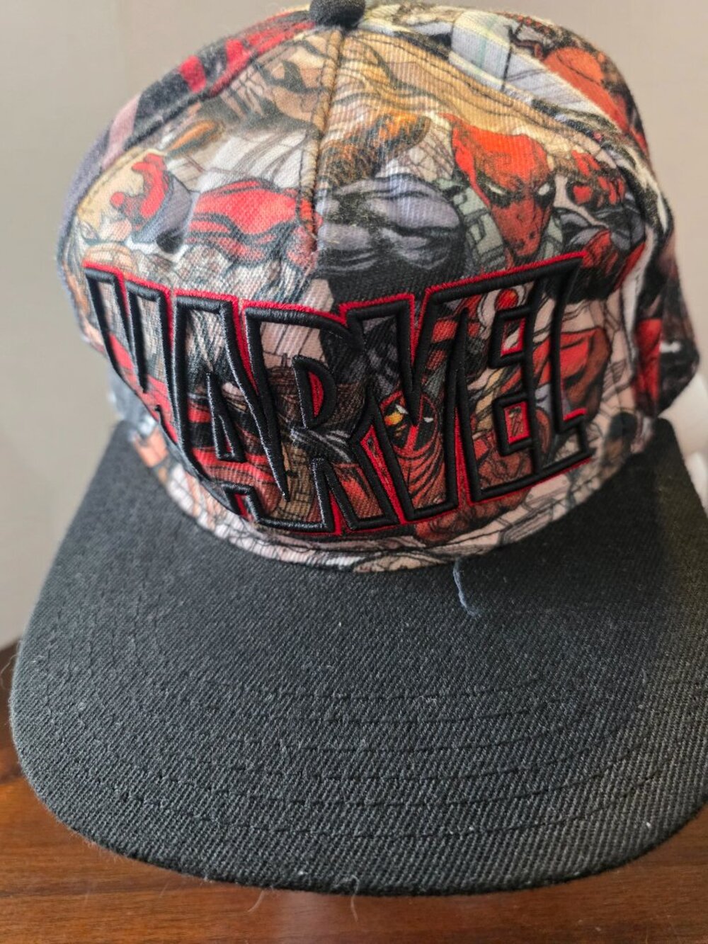 Bioworld Marvel Deadpool sublimated all over print snapback hat